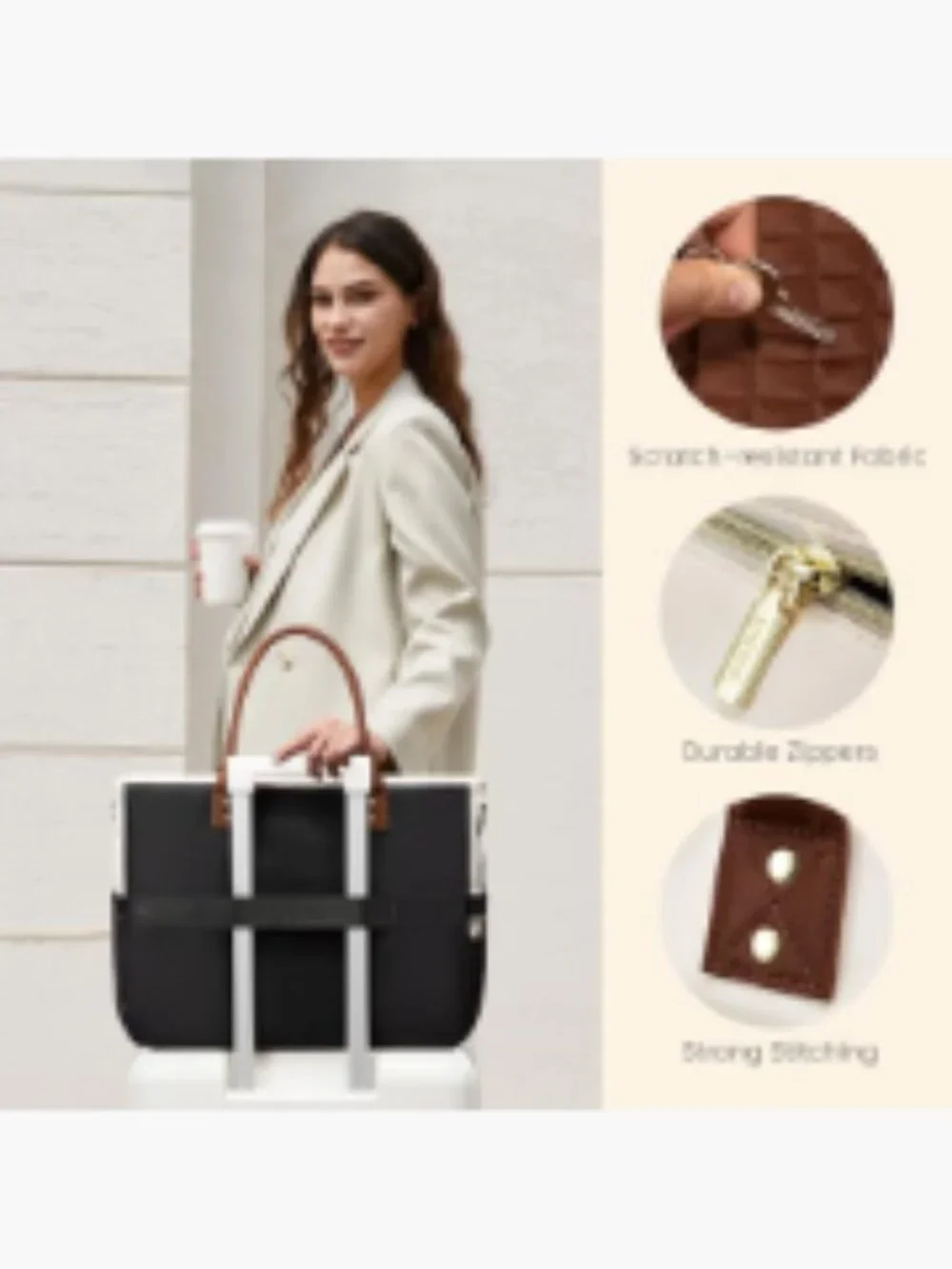 Teacher Tote Bag Women Work Laptop Large Professional Polyester Water Resistant